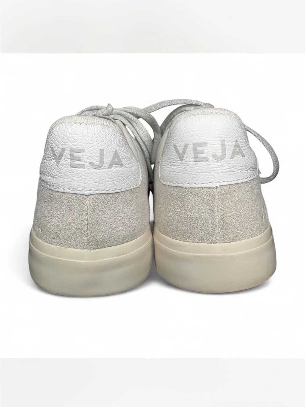 Veja Campo Suede Sneakers Women's 8 Beige/Natural White Lace Up